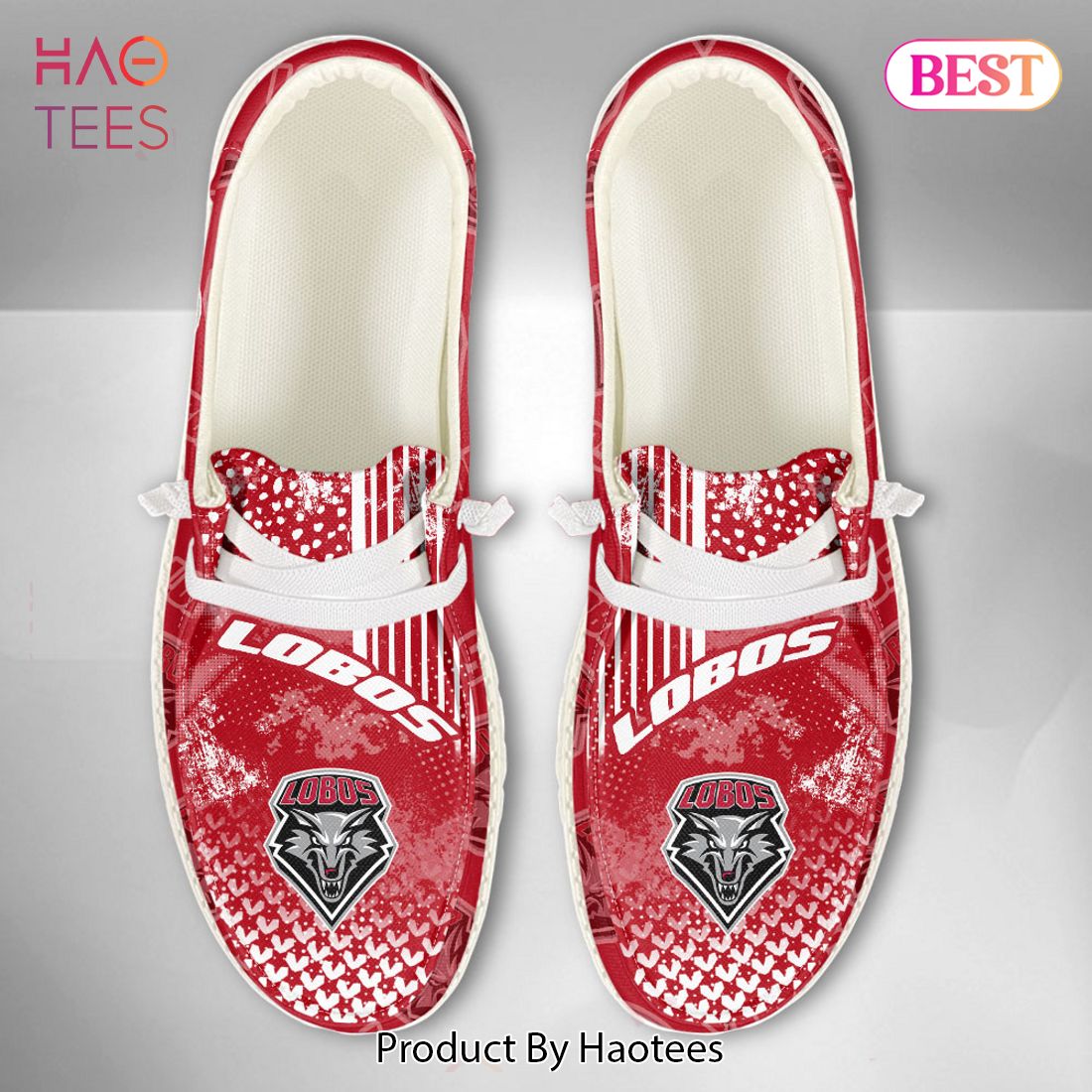 HOT TREND NCAA New Mexico Lobos Custom Name Hey Dude Shoes HOT TREND NCAA New Mexico Lobos Custom Name Hey Dude Shoes