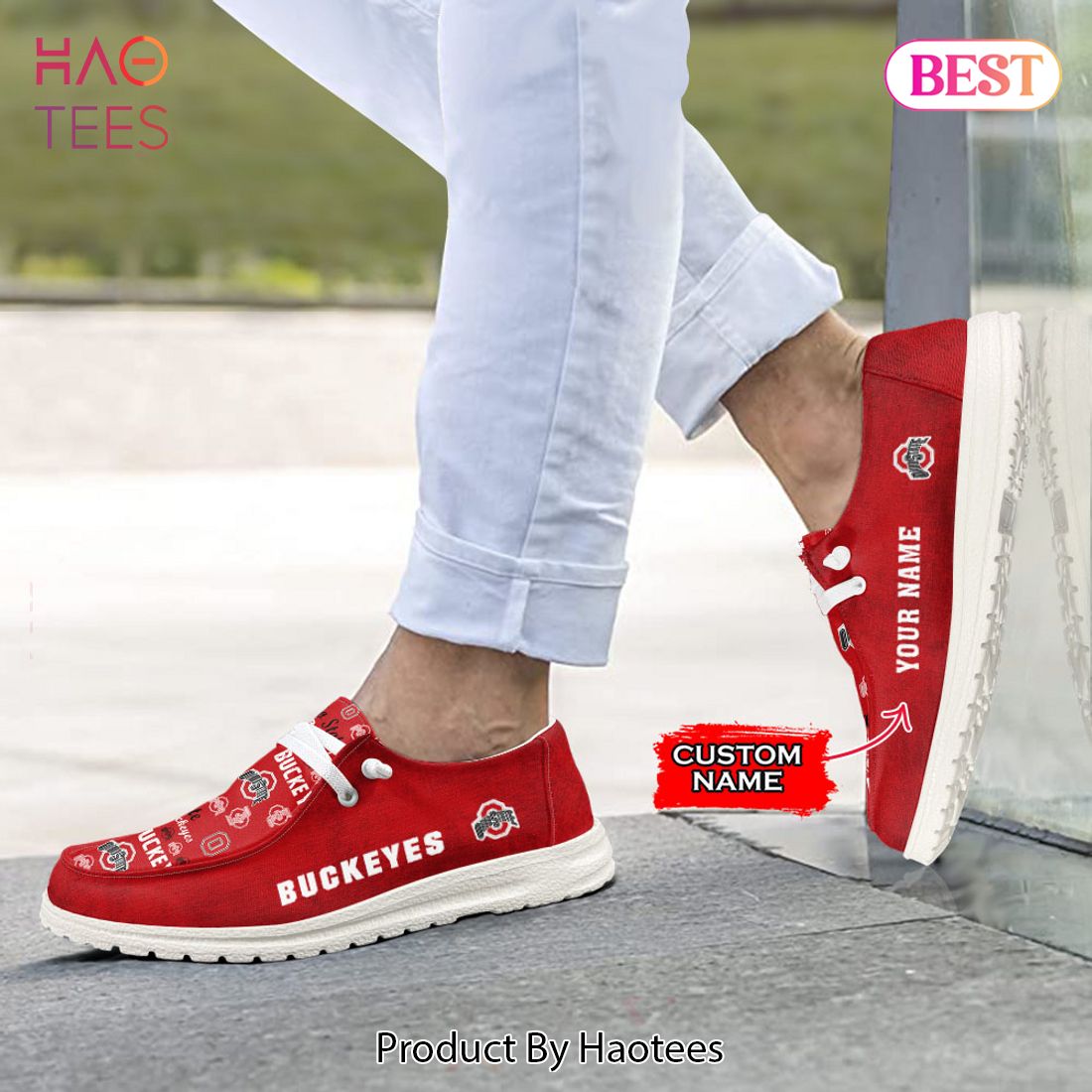 HOT TREND NCAA Ohio State Buckeyes Custom Name Hey Dude Shoes Limited 2024 HOT TREND NCAA Ohio State Buckeyes Custom Name Hey Dude Shoes Limited 2024