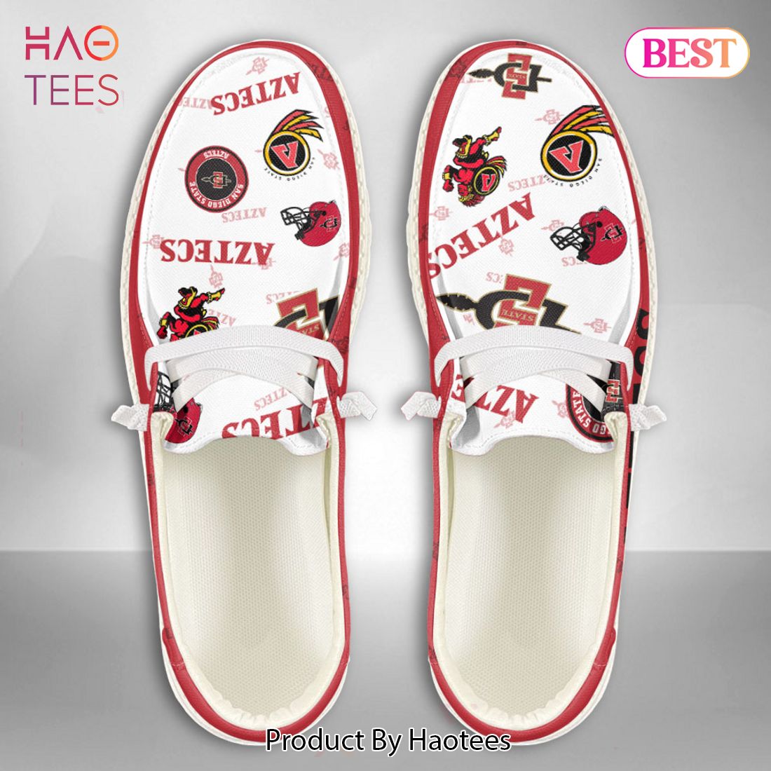HOT TREND NCAA San Diego State Aztecs Custom Name Hey Dude Shoes