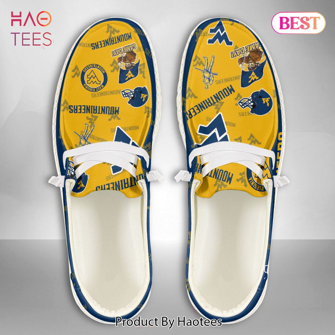 HOT TREND NCAA West Virginia Mountaineers Custom Name Hey Dude Shoes POD Design