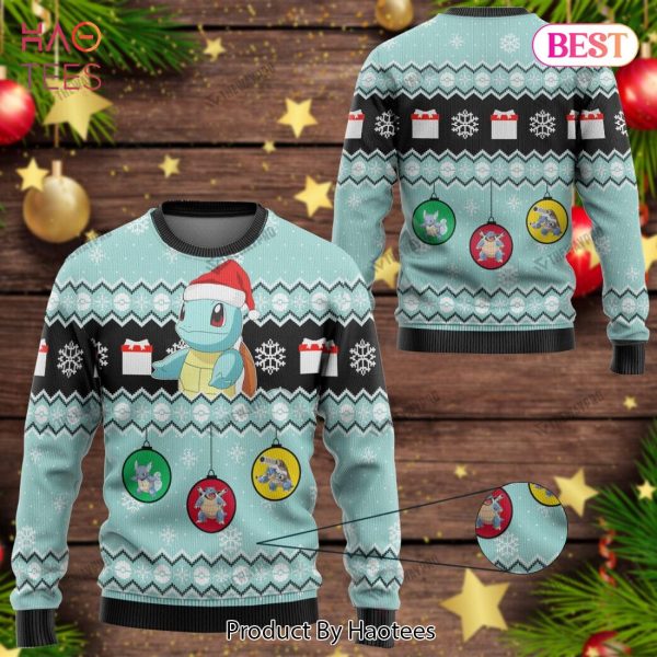 HOT TREND Squirtle Evolution Custom Christmas Giftsmerch Ugly Sweater