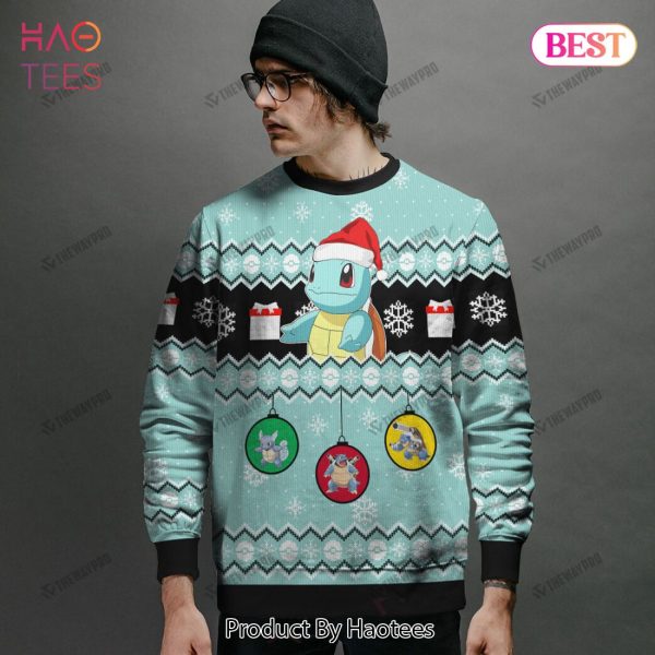 HOT TREND Squirtle Evolution Custom Christmas Giftsmerch Ugly Sweater