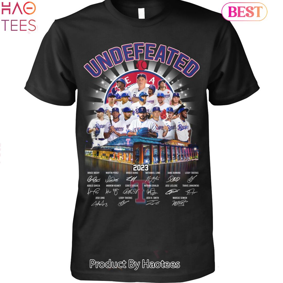 HOT TREND Undefeated 2023 Texas Rangers Unisex T-Shirt