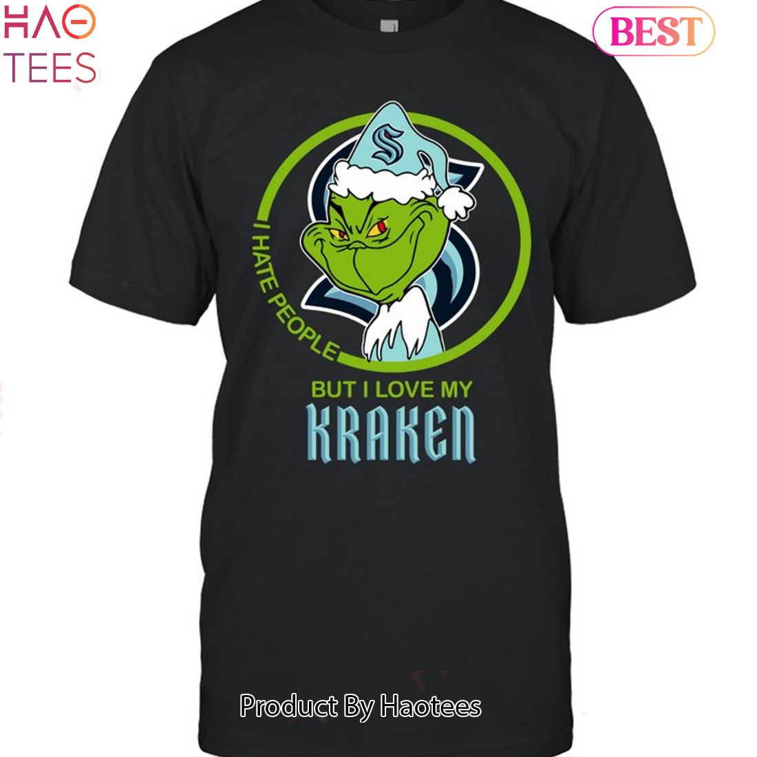 I Hate People But I Love My Seattle Kraken Unisex T-Shirt