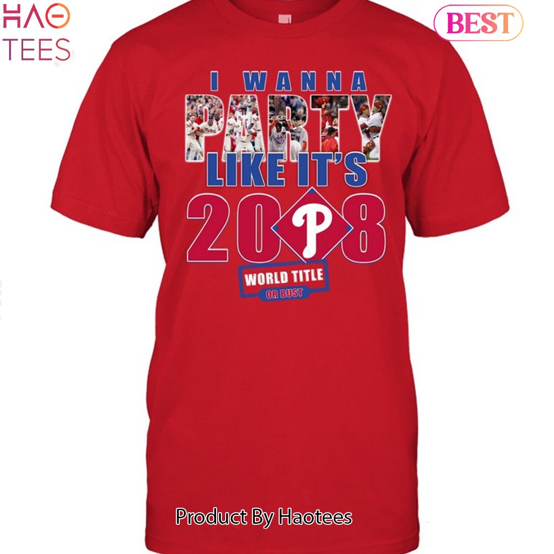 Philadelphia Phillies Vintage Champs T-Shirt in Washed Black