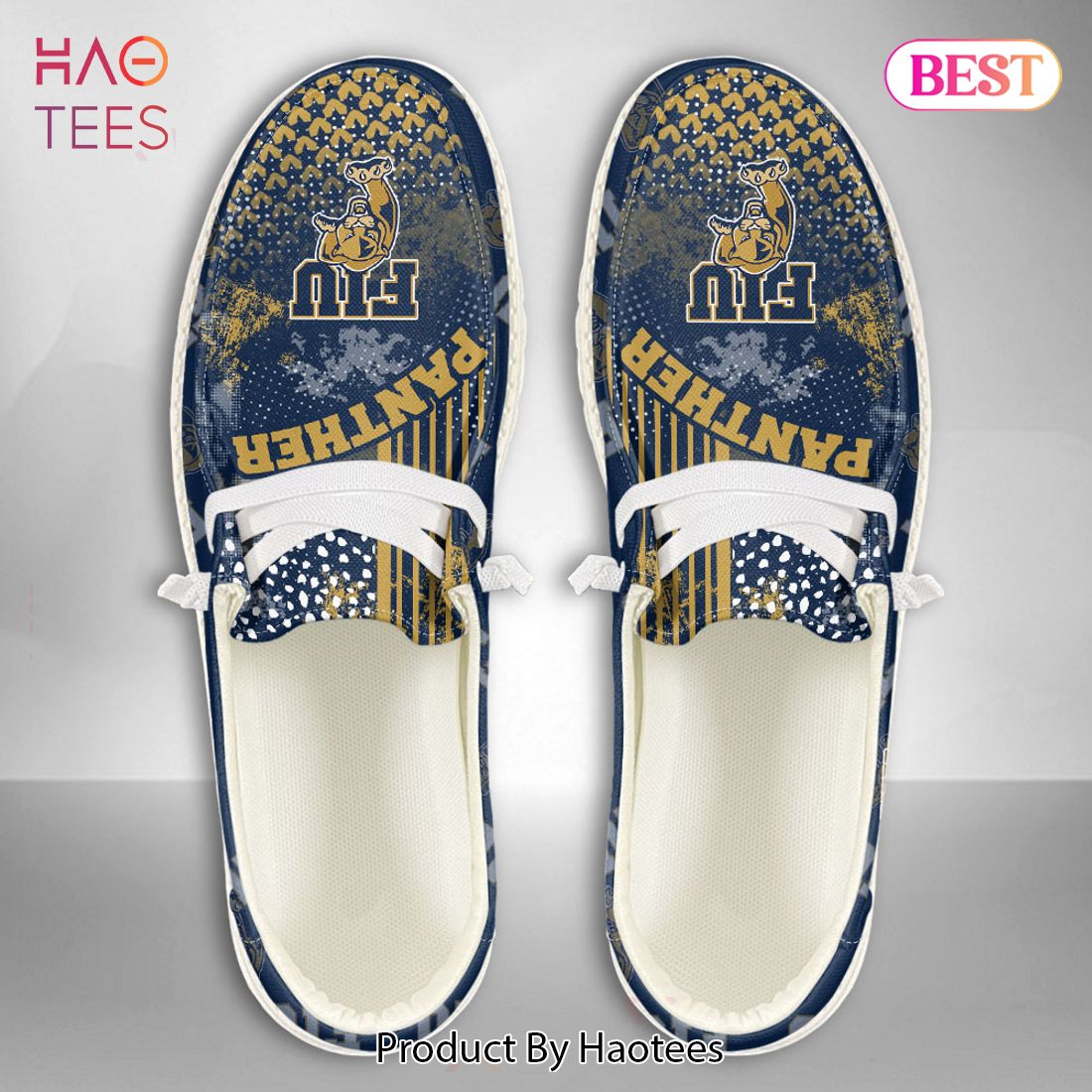 LIMITED NCAA FIU GOLDEN PANTHERS Custom Name Hey Dude Shoes LIMITED NCAA FIU GOLDEN PANTHERS Custom Name Hey Dude Shoes