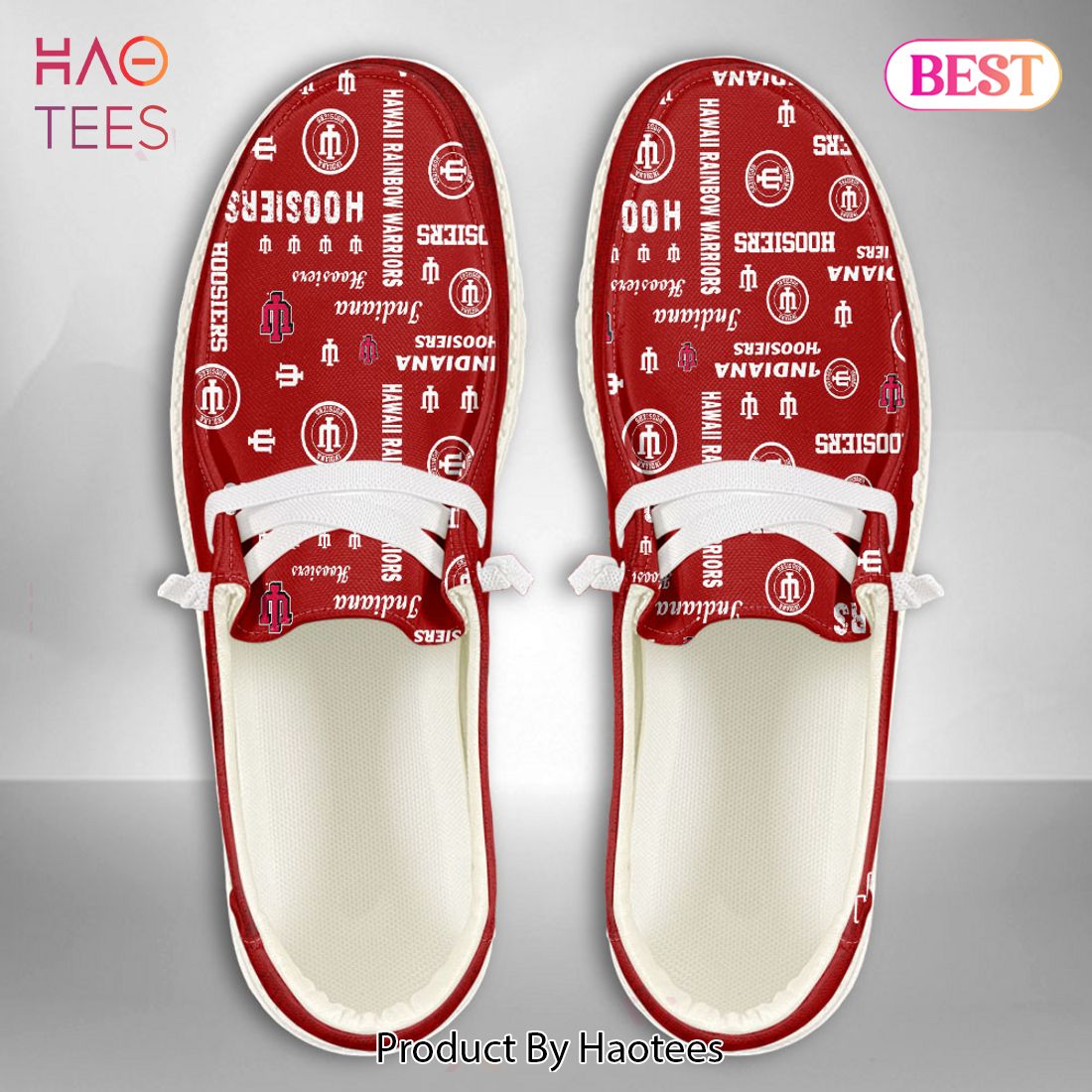 LIMITED NCAA Indiana Hoosiers Custom Name Hey Dude Shoes
