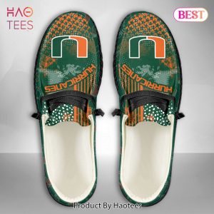 LIMITED NCAA Miami Hurricanes Custom Name Hey Dude Shoes