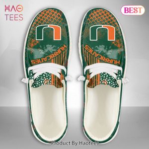 LIMITED NCAA Miami Hurricanes Custom Name Hey Dude Shoes