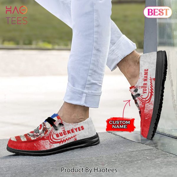 LIMITED NCAA Nebraska Cornhuskers Custom Name Hey Dude Shoes