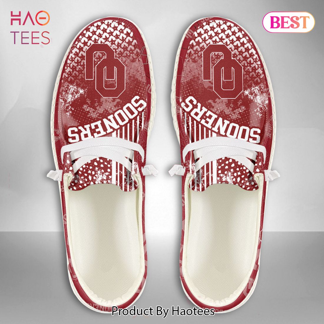 LIMITED NCAA Oklahoma Sooners Custom Name Hey Dude Shoes - JF11 LIMITED NCAA Oklahoma Sooners Custom Name Hey Dude Shoes - JF11