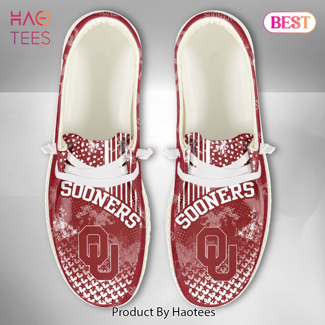 LIMITED NCAA Oklahoma Sooners Custom Name Hey Dude Shoes - JF11 LIMITED NCAA Oklahoma Sooners Custom Name Hey Dude Shoes - JF11