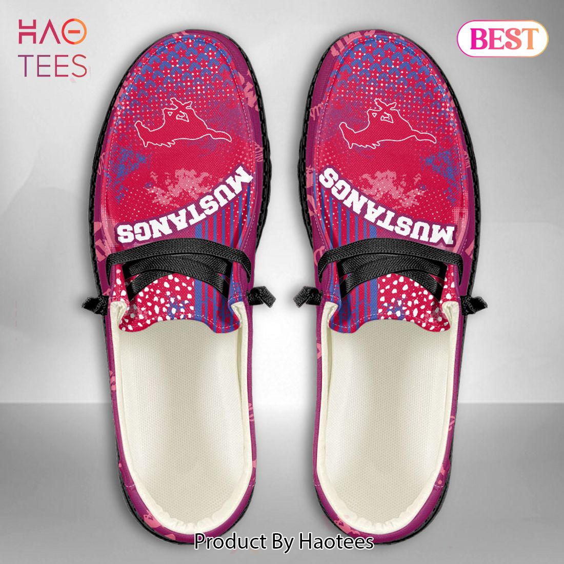LIMITED NCAA SMU Mustangs Custom Name Hey Dude Shoes - PB61 LIMITED NCAA SMU Mustangs Custom Name Hey Dude Shoes - PB61