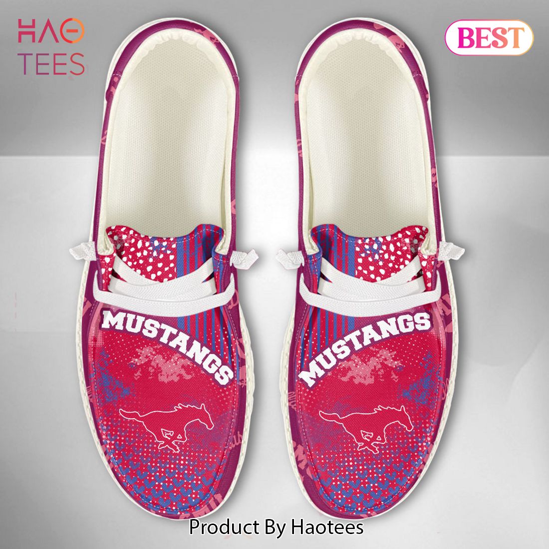 LIMITED NCAA SMU Mustangs Custom Name Hey Dude Shoes - PB61 LIMITED NCAA SMU Mustangs Custom Name Hey Dude Shoes - PB61