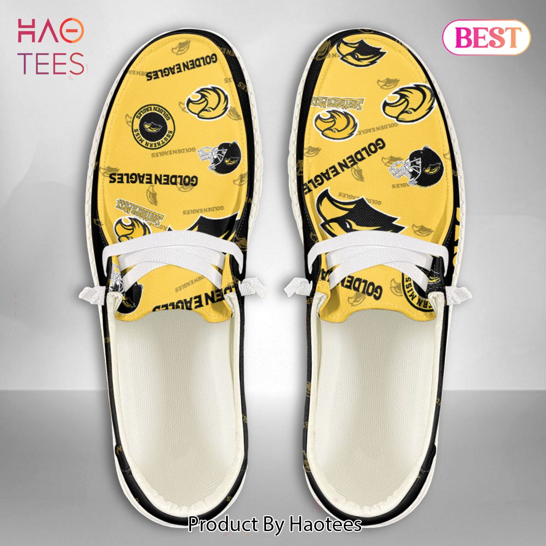 LIMITED NCAA Southern Miss Golden Eagles Custom Name Hey Dude Shoes LIMITED NCAA Southern Miss Golden Eagles Custom Name Hey Dude Shoes
