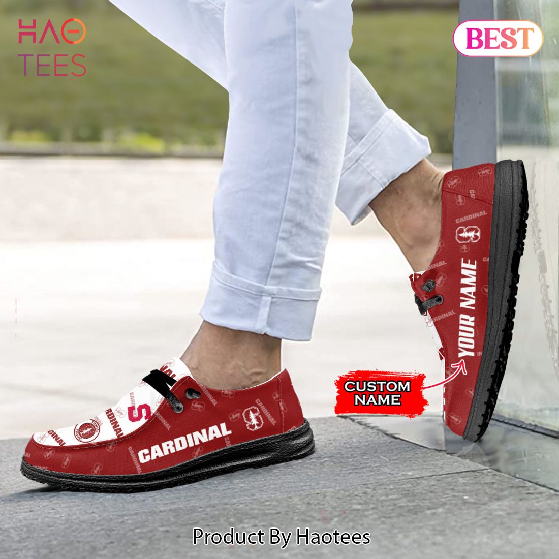 LIMITED NCAA Stanford Cardinal Custom Name Hey Dude Shoes POD Design LIMITED NCAA Stanford Cardinal Custom Name Hey Dude Shoes POD Design