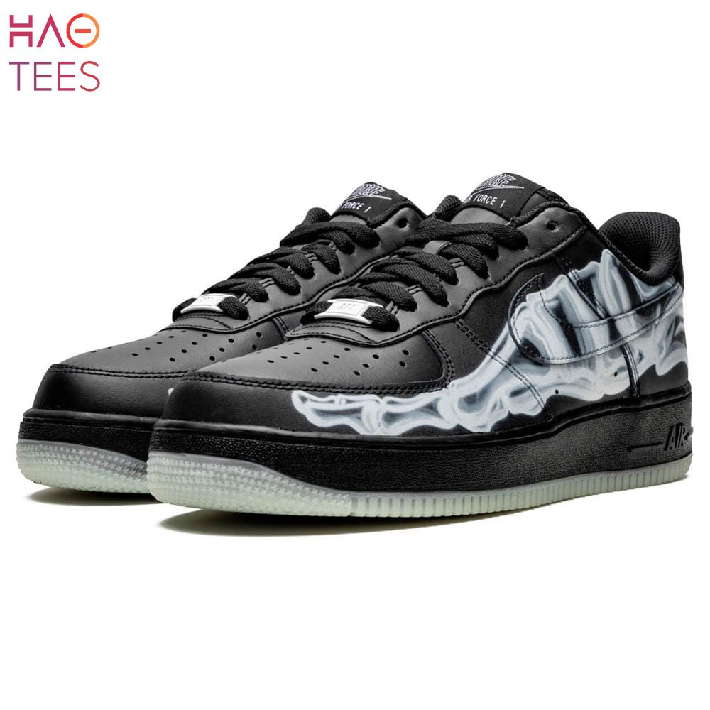 LIMITED Nike Air Force 1 07 QS Black Skeleton Luxury Store