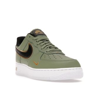 LUXURY Nike Air Force 1 Low 07 Lv8 Double Swoosh Olive Gold Black
