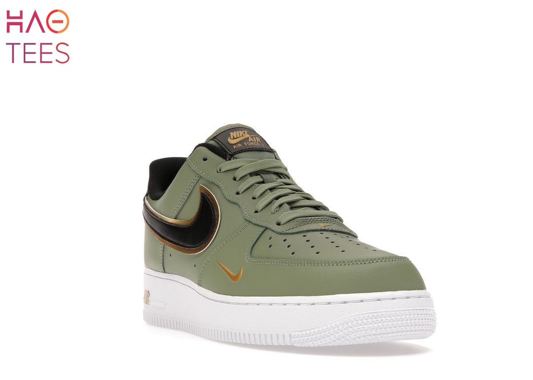 LUXURY Nike Air Force 1 Low 07 Lv8 Double Swoosh Olive Gold Black Luxury Store