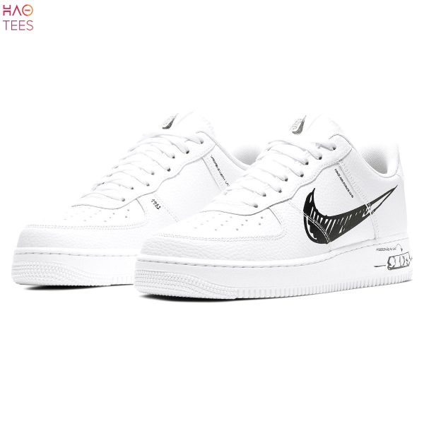 LUXURY Nike Air Force 1 Low Sketch – Black