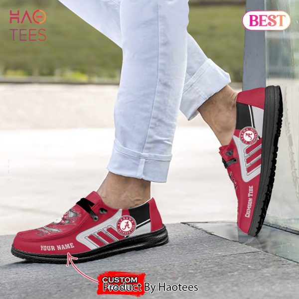 NCAA Alabama Crimson Tide Custom Name Hey Dude Shoes