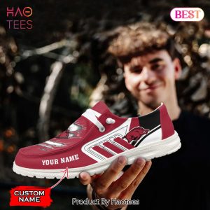NCAA Arkansas Razorbacks Custom Name Hey Dude Shoes NCAA Arkansas Razorbacks Custom Name Hey Dude Shoes