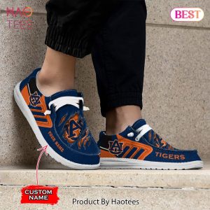 NCAA Auburn Tigers Custom Name Hey Dude Shoes