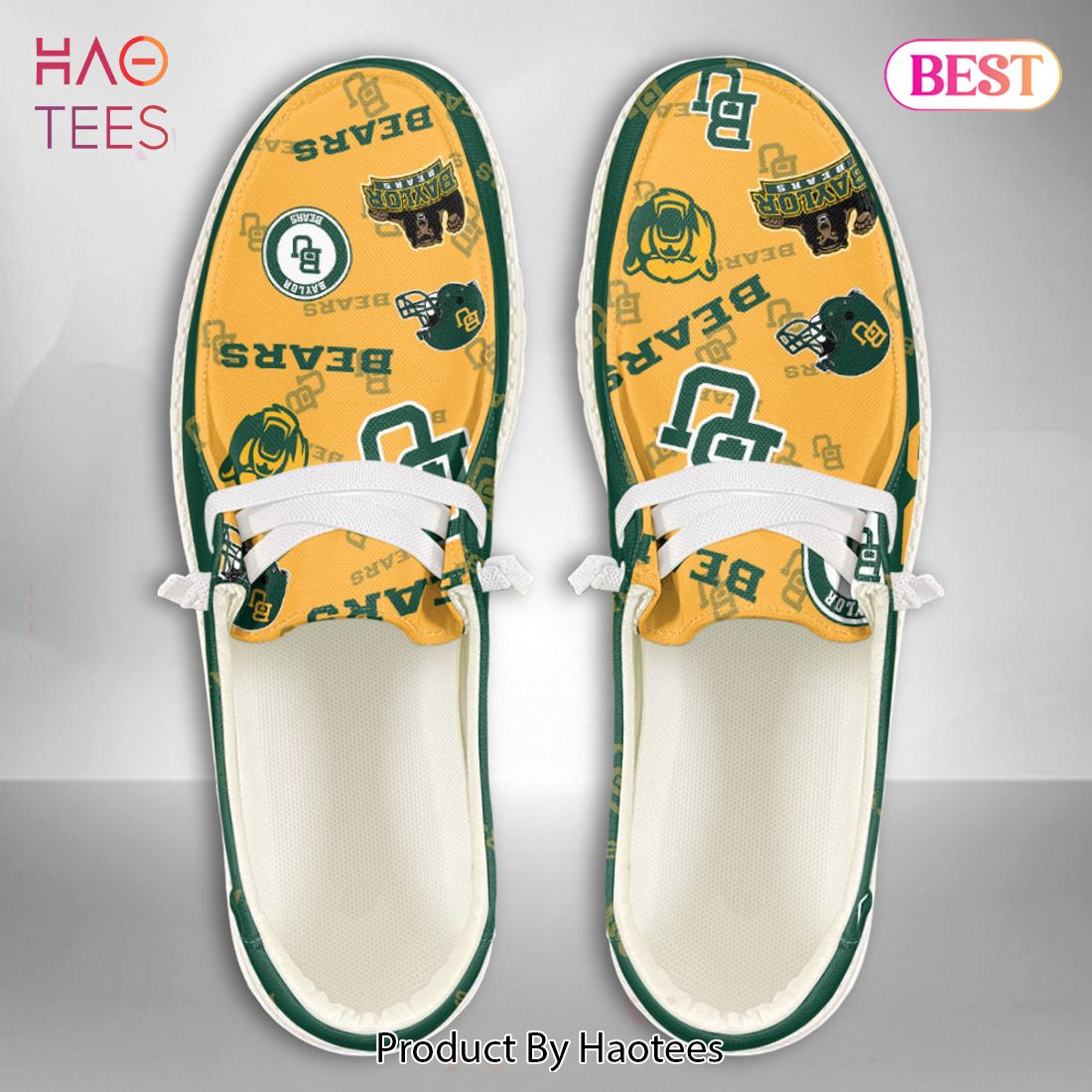 NCAA Baylor Bears Custom Name Hey Dude Shoes