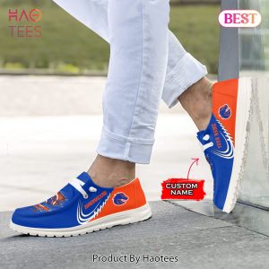 NCAA Boise State Broncos Custom Name Hey Dude Shoes