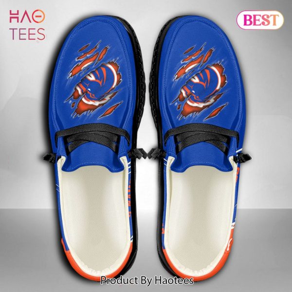 NCAA Boise State Broncos Custom Name Hey Dude Shoes