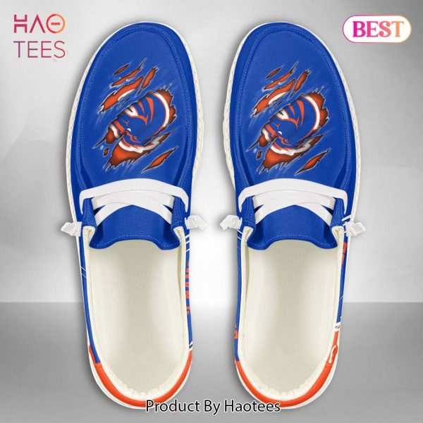 NCAA Boise State Broncos Custom Name Hey Dude Shoes