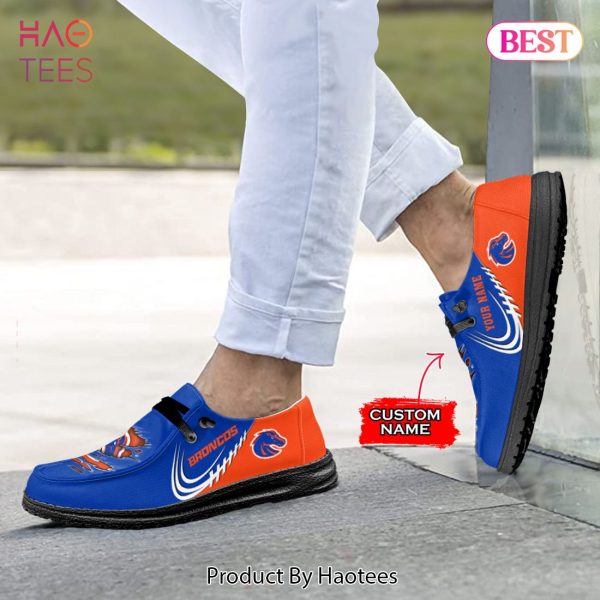 NCAA Boise State Broncos Custom Name Hey Dude Shoes