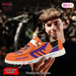 NCAA Clemson Tigers Custom Name Hey Dude Shoes NCAA Clemson Tigers Custom Name Hey Dude Shoes