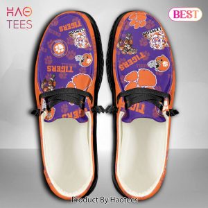 NCAA Clemson Tigers Custom Name Hey Dude Shoes