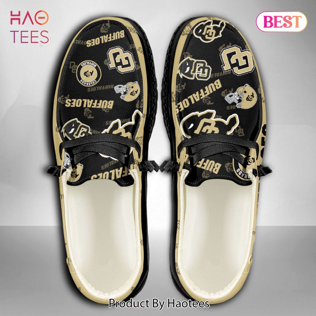 NCAA Colorado Buffaloes Custom Name Hey Dude Shoes