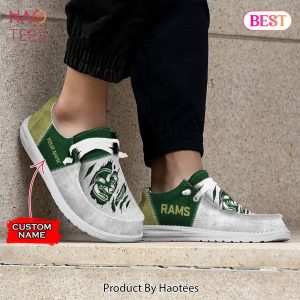 NCAA Colorado State Rams Custom Name Hey Dude Shoes