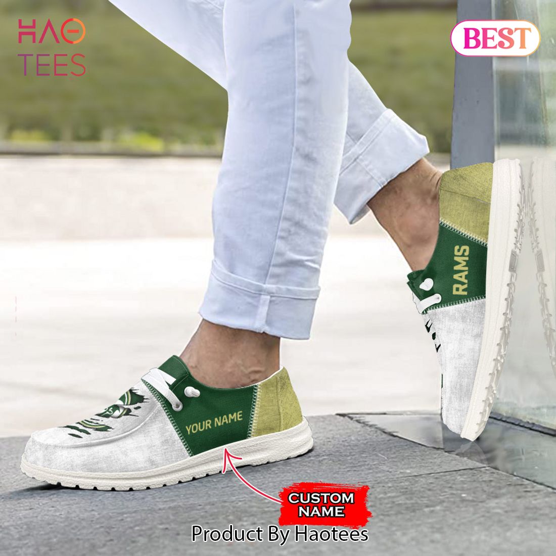 NCAA Colorado State Rams Custom Name Hey Dude Shoes NCAA Colorado State Rams Custom Name Hey Dude Shoes