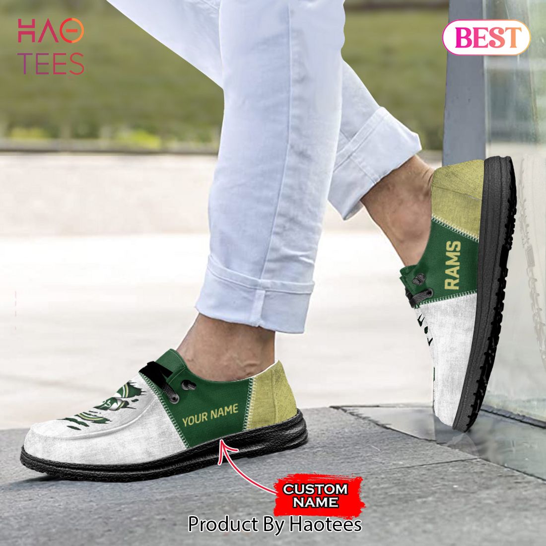 NCAA Colorado State Rams Custom Name Hey Dude Shoes NCAA Colorado State Rams Custom Name Hey Dude Shoes