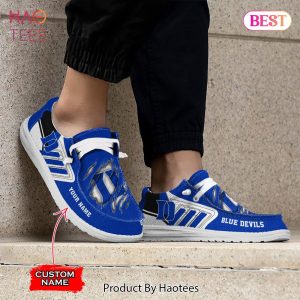 NCAA Duke Blue Devils Custom Name Hey Dude Shoes