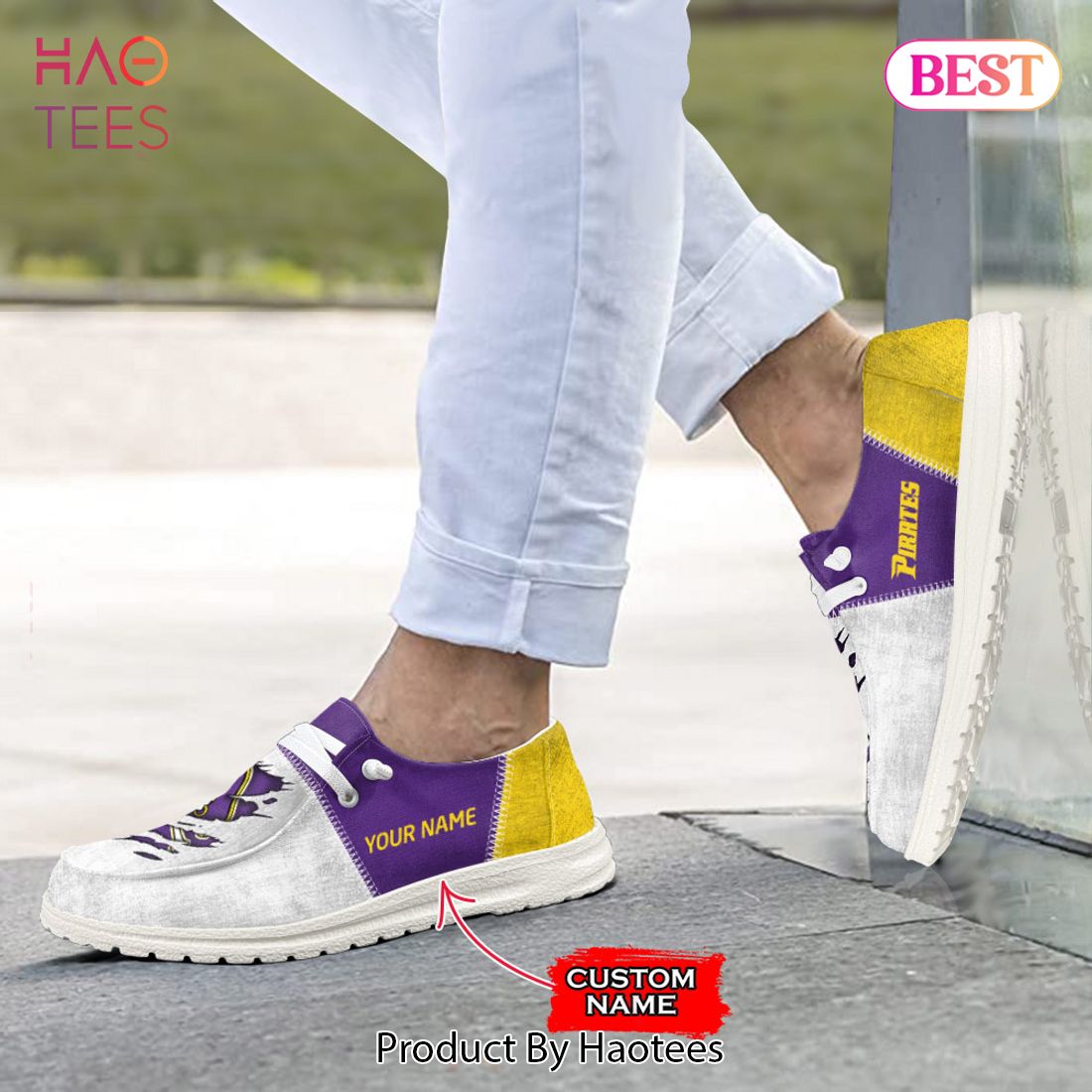 NCAA East Carolina Pirates Custom Name Hey Dude Shoes NCAA East Carolina Pirates Custom Name Hey Dude Shoes