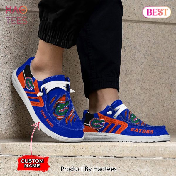 NCAA Florida Gators Custom Name Hey Dude Shoes