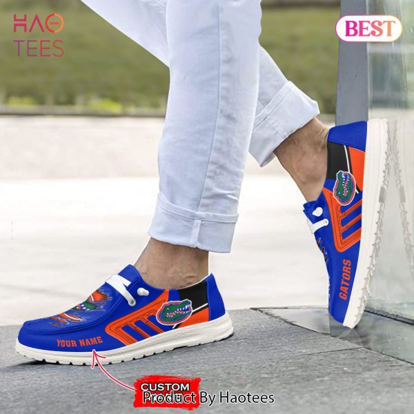 NCAA Florida Gators Custom Name Hey Dude Shoes