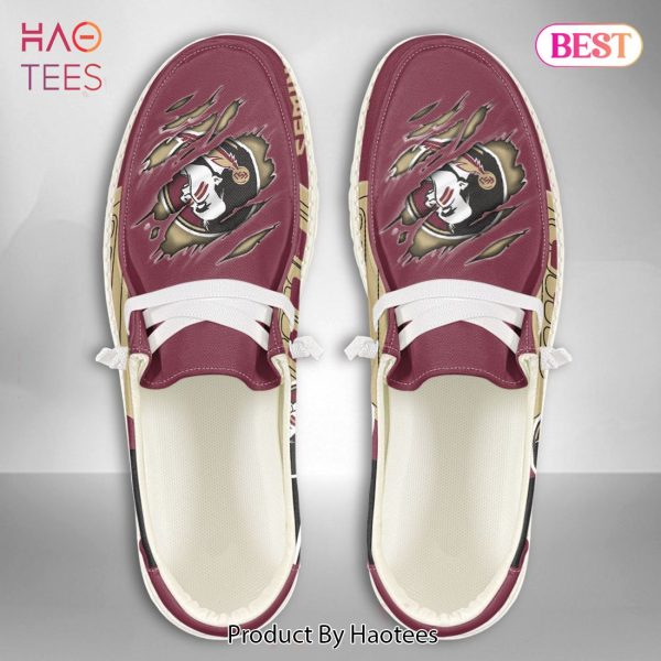 NCAA Florida State Seminoles Custom Name Hey Dude Shoes
