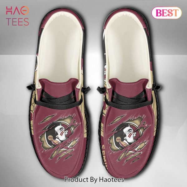 NCAA Florida State Seminoles Custom Name Hey Dude Shoes