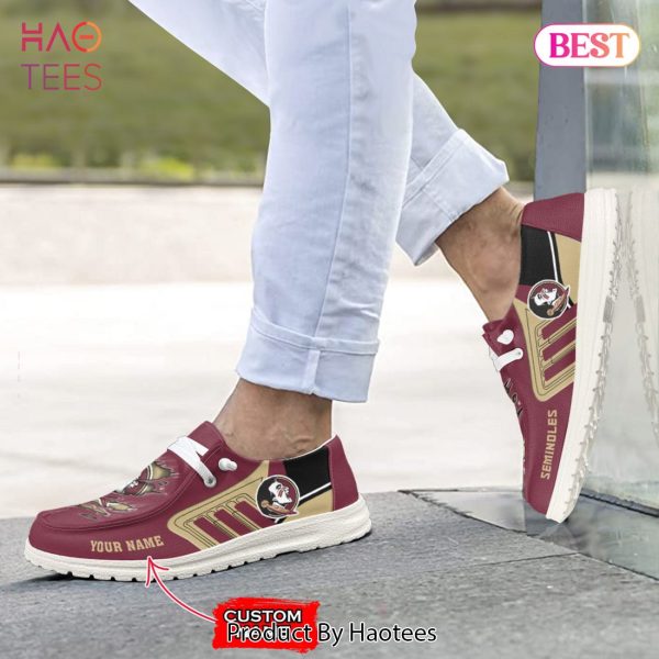 NCAA Florida State Seminoles Custom Name Hey Dude Shoes