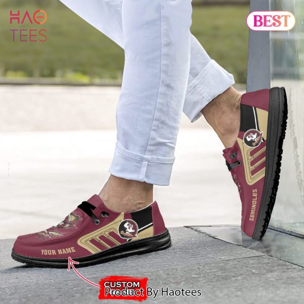 NCAA Florida State Seminoles Custom Name Hey Dude Shoes