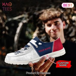 NCAA Fresno State Bulldogs Custom Name Hey Dude Shoes