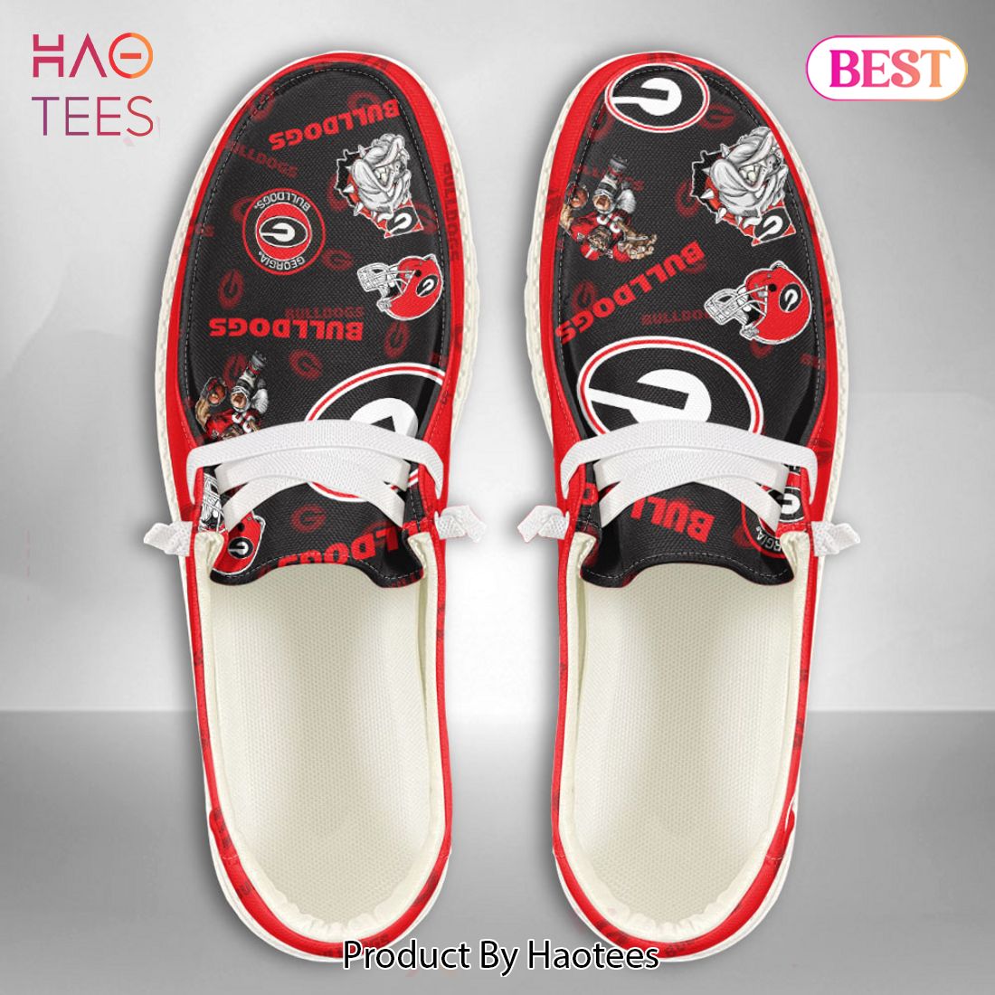 NCAA Georgia Bulldogs Custom Name Hey Dude Shoes NCAA Georgia Bulldogs Custom Name Hey Dude Shoes