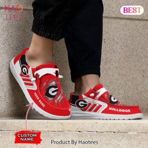 NCAA Georgia Bulldogs Custom Name Hey Dude Shoes
