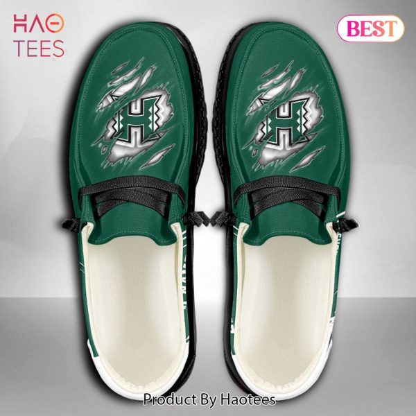 NCAA Hawaii Rainbow Warriors Custom Name Hey Dude Shoes
